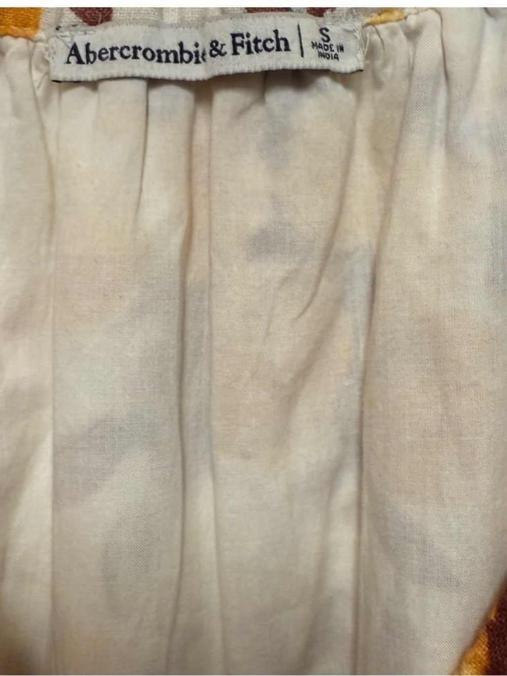 Abercrombie Floral Linen Top Small Cottagecore Romantic Feminine Peplum Small - Picture 5 of 7